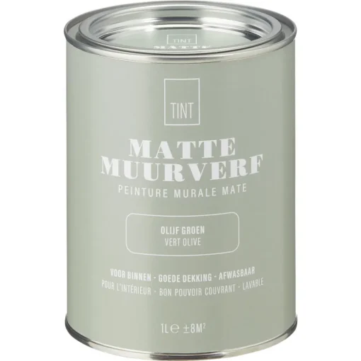 Muurverf Mat Olijf Groen 1 l