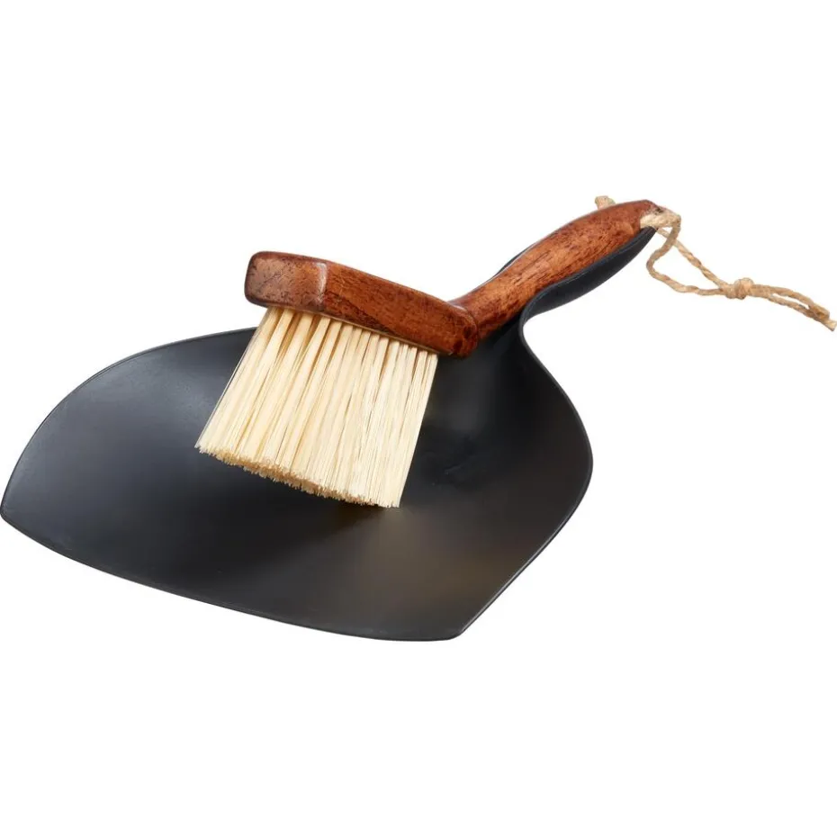 Stoffer En Blik Hout Zwart